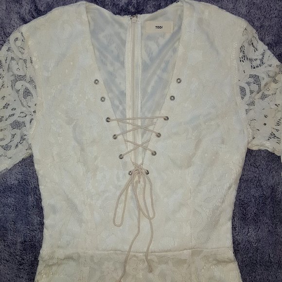 Tobi White Lace Dress XS - Picture 4 of 16